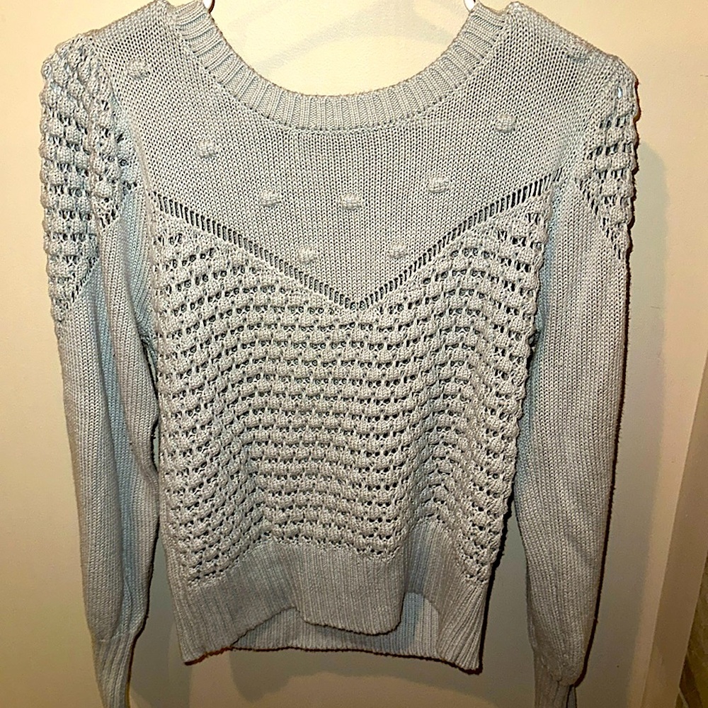 Lucky Brand 
Grey textured sweater